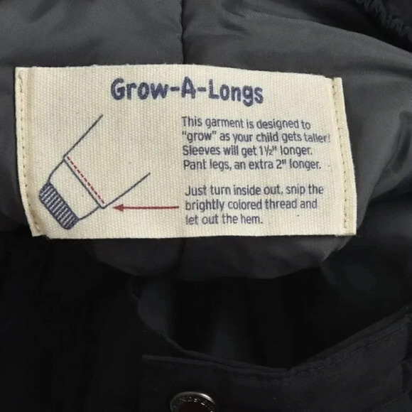 Land's End Kids Squall Waterproof Insulated Iron Knee Snow Pants Black Size 7 - Picture 7 of 9